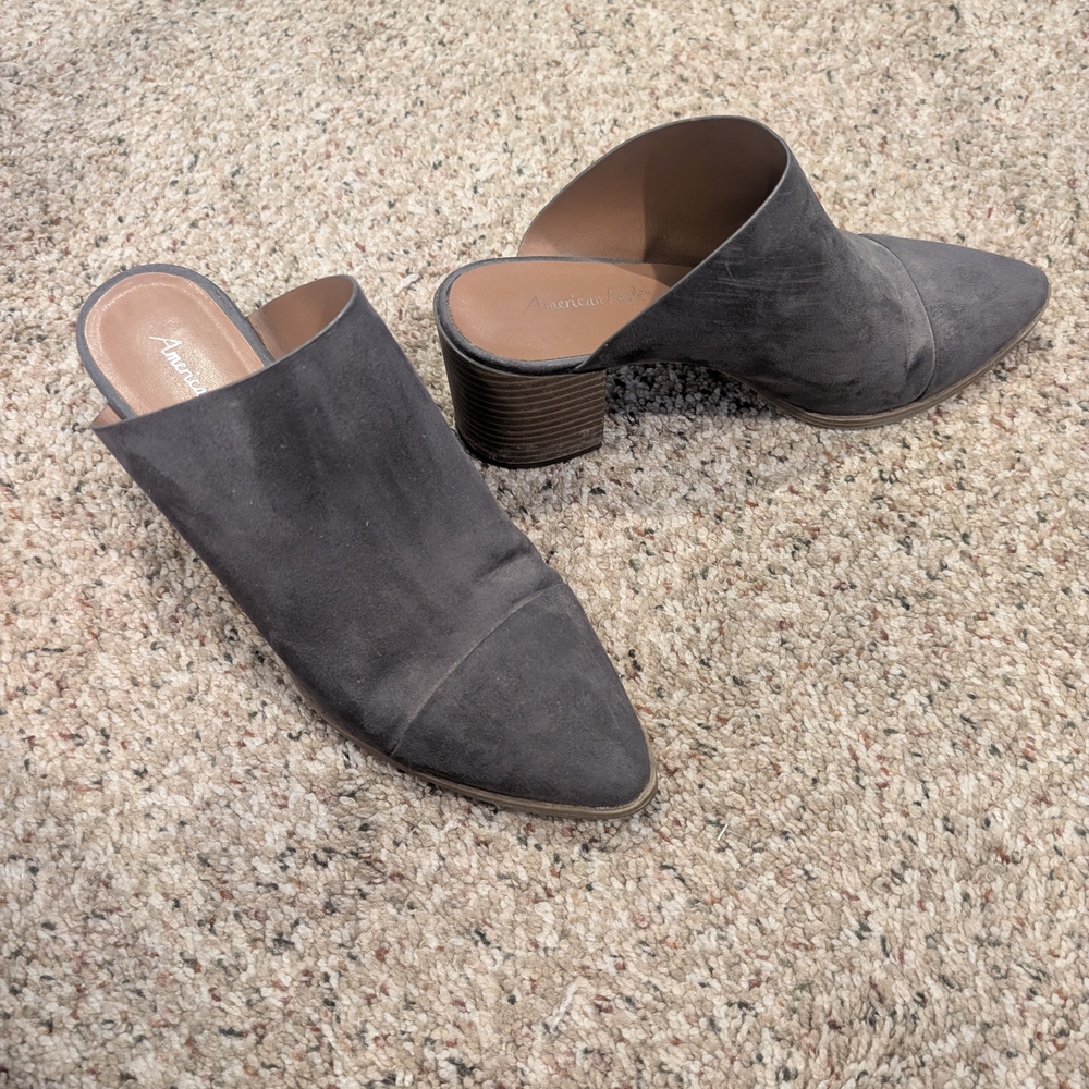 American Eagle Outfitters Charcoal Mules